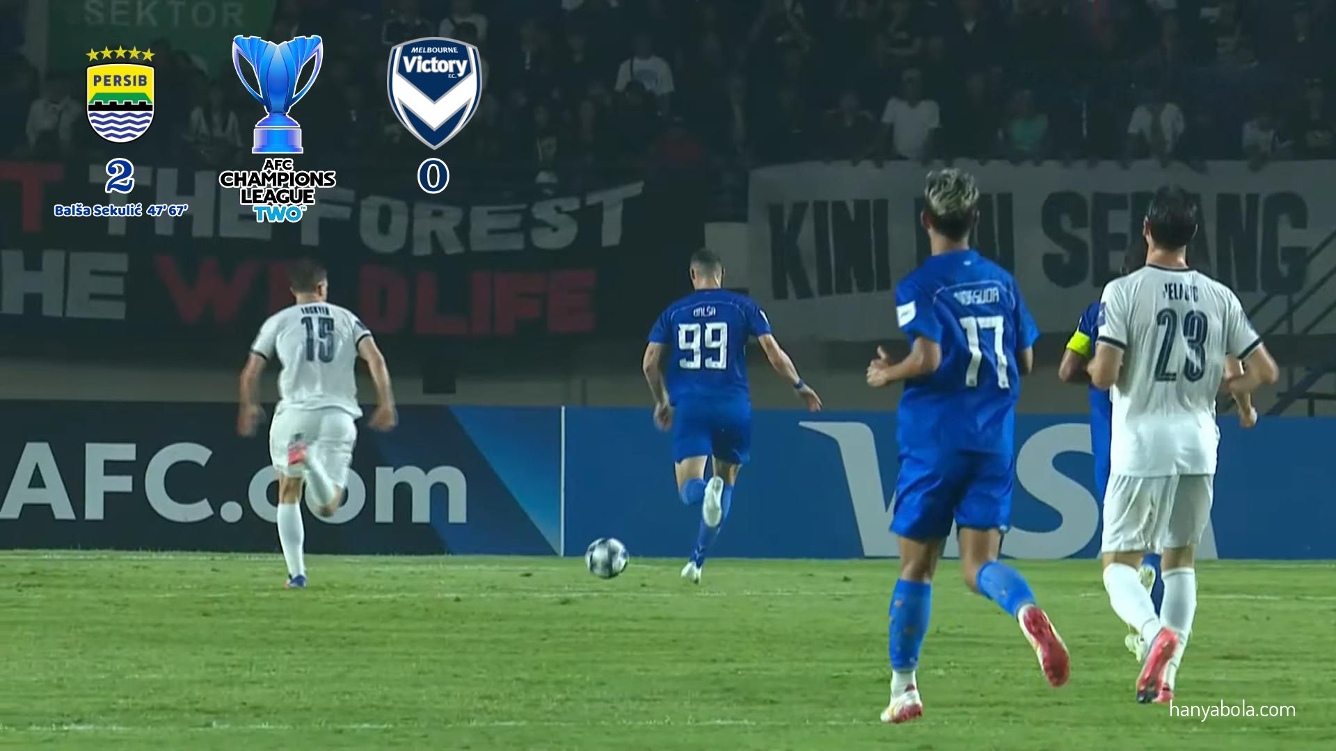 Balsa Sekulic Cetak Brace Saat Persib Lawan Melbourne Victory