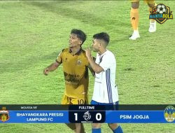 Bhayangkara Presisi Lampung FC Tundukkan PSIM Yogyakarta 1-0 Usai Laskar Mataram Bermain dengan 10 Orang
