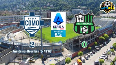Tundukkan Sassuolo 2-0, Como 1907 Lanjutkan Tren Positif Berkat Brace Anastasios Douvikas