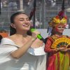 Agnez Mo Menyanyikan Lagu Indonesia Raya di Mandalika